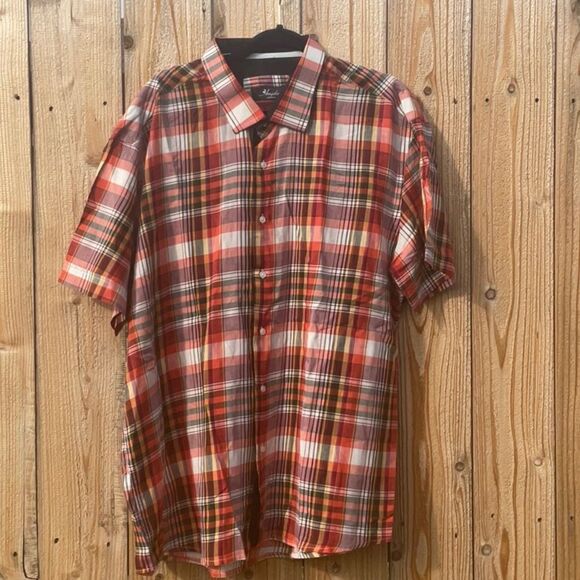 Take 50% OFF- Amedeo Men’s Short-sleeved Button Down Shirt, Size-5XL - Picture 1 of 9